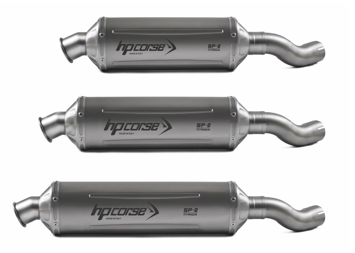 HP CORSE SP-2 Short Titanium Exhaust for Honda Transalp XL750 (High Mount)