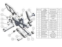 WOODCRAFT Triumph 06-12 Daytona 675 / R Street Triple Rearsets GP Shift with Quickshift rod - RACE ONLY