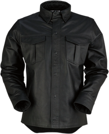 Z1R Motz Leather Shirt - Black - Small - Lemans 2810-3393
