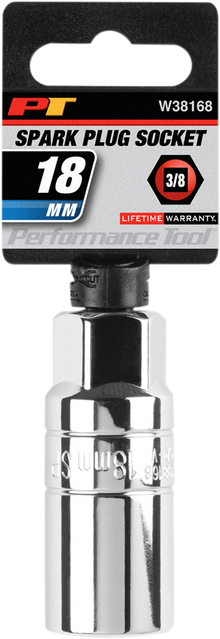 PERFORMANCE TOOL Socket - Spark/Plug - 18 mm W38168