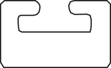 GARLAND Black Replacement Slide - UHMW - Profile 02 - Length 45.25" - Kawasaki 02-4525-1-01-01