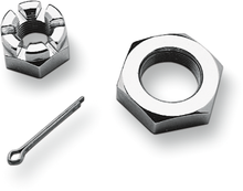 COLONY Nuts with Washers Kit - Front/Axle - Hex - Chrome - '73-'06 Dyna/FXR/Sportster 8768-3
