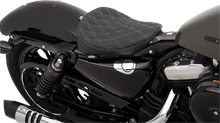 DRAG SPECIALTIES SEATS Bobber Solo Seat - Double Diamond - Silver Stitch - '10-'22 XL 0804-0740