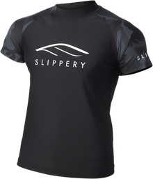 SLIPPERY Rashguard - Short-Sleeve - Black/Camo - XS 3250-0135