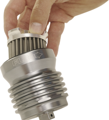 PC RACING Flo® "Spin-on" Oil Filter - Polished Aluminum - Aprilia/BMW/Buell/H-D/Moto Guzzi/Yamaha PCS4C