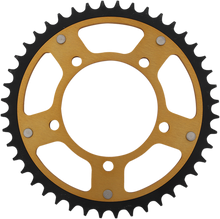 SUPERSPROX Stealth Rear Sprocket - 44 Tooth - Gold - Aprilia RST-702-44-GLD