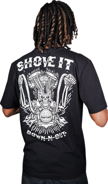 LETHAL THREAT Down-N-Out Shove It T-Shirt - Black - XL DT10046XL