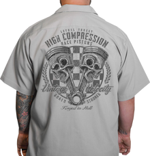 LETHAL THREAT High Compression Pistons Shop Shirt - Gray - Medium DG60163M