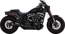 VANCE & HINES 2-into-1 Upsweep Exhaust System - Black - Stainless Steel 47323