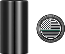 FIGURATI DESIGNS Docking Covers - American Flag - Green Line - Long - Black FD72-DC-2545-BK