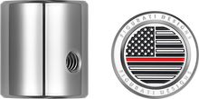 FIGURATI DESIGNS Heel-Toe Shifter Cover - Red Line American Flag - Stainless Steel FD73-HTSC-SS
