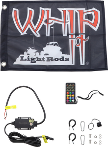 WHIPITLIGHTRODS 5' Light Rod Whip - Bluetooth - Black SB-RGBBT-151