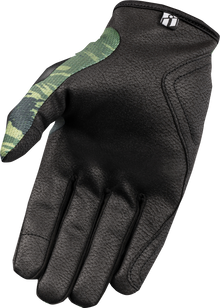 ICON Hooligan™ Tiger's Blood Gloves - Green - Small 3301-4623