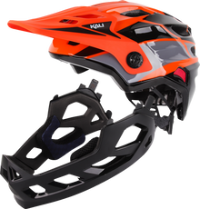 KALI Child Maya Full Face Helmet - Race - Gloss Orange/Gray/Black - OS 0221923312