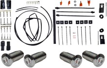 PAUL YAFFE BAGGER NATION Lightning Bolts Kit - Run/Brake/Turn - Chrome PYO:BB-LB-C