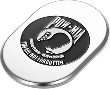 FIGURATI DESIGNS Antenna Cover - Left Rear Fender - POW-MIA - Chrome FD50-AC-SS-LT