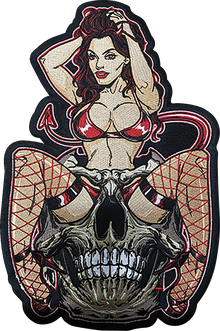 LETHAL THREAT Devil Girl Embroidered Patch - Large LT30251