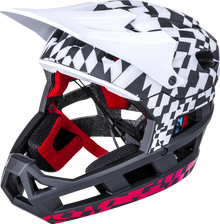 KALI DH Invader Helmet - LTD Glitch - Matte Black/White/Red - XS-M 0211323216