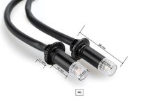 Tab Turn Signals Black W/Clear Lens