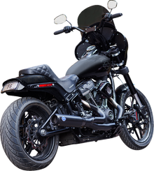 S&S CYCLE 2-into-1 Qualifier Exhaust System - Race Only - Guardian Black 550-1106