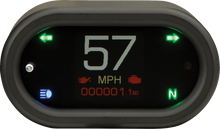 DAKOTA DIGITAL Handle Bar Mount Speedometer - With Signals - Oval - Black MLX-5400-K