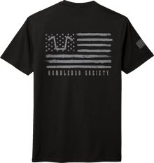 AMERICAN BIKER Handlebar Society Perfect Weight T-Shirt - Black/Gray - 2XL ABBHANDLEBAR08T104B2