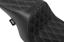 DRAG SPECIALTIES SEATS Predator 2-Up Seat - Vinyl - Double Diamond - Silver Stitching- w/o Backrest - FL '97-'07 4695C