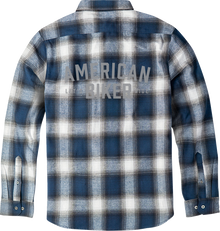 AMERICAN BIKER American Biker Mr Piston Flannel Shirt - Blue - 2XL ABBPISTON02ST61BL2R