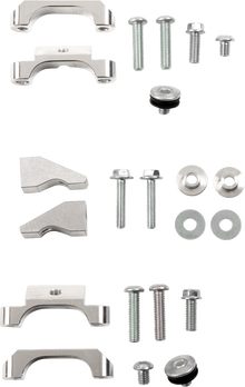 WORKS CONNECTION Radiator Brace Set - Silver - Kawasaki 18-301