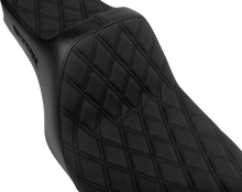 SLYFOX High Noon Seat - Double Diamond - Black Logo - Black Stitch - FLH/FLT '97-'07 4702C-SlyFox