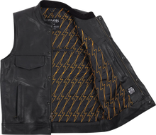 THRASHIN SUPPLY CO. Mulholland Leather Riding Vest - Black - XL TMJ-14-11