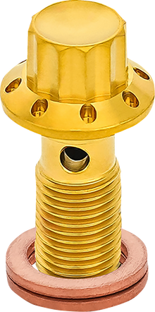 ARLEN NESS Banjo Bolt - 3/8"-24 - Gold 300-826