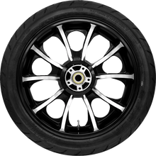 COASTAL MOTO Largo Rear Wheel - Black Cut (18") | Dunlop AE2 Tire (180/55B18) PKG2-LAR185BC-ABST