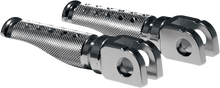EMGO Slash-Cut Foot Pegs - Driver - Silver - Suzuki 50-11231A