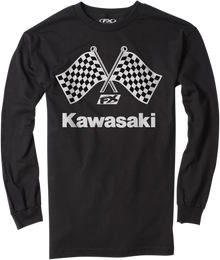 FACTORY EFFEX Kawasaki Finish Line Long-Sleeve T-Shirt - Black - Large 23-87114