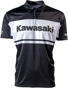 FACTORY EFFEX Kawasaki Team Pit Shirt - Black/White - Large 23-85104