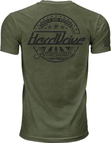 Harddrive Emblem Tee Olive Green/Black 2x