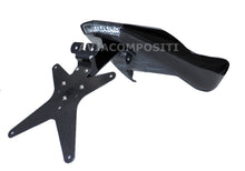 AviaCompositi Carbon Fiber License plate Mount Kit for Tail For Single Muffler Exhaust for Ducati Hypermotard 1100 / Evo / 796