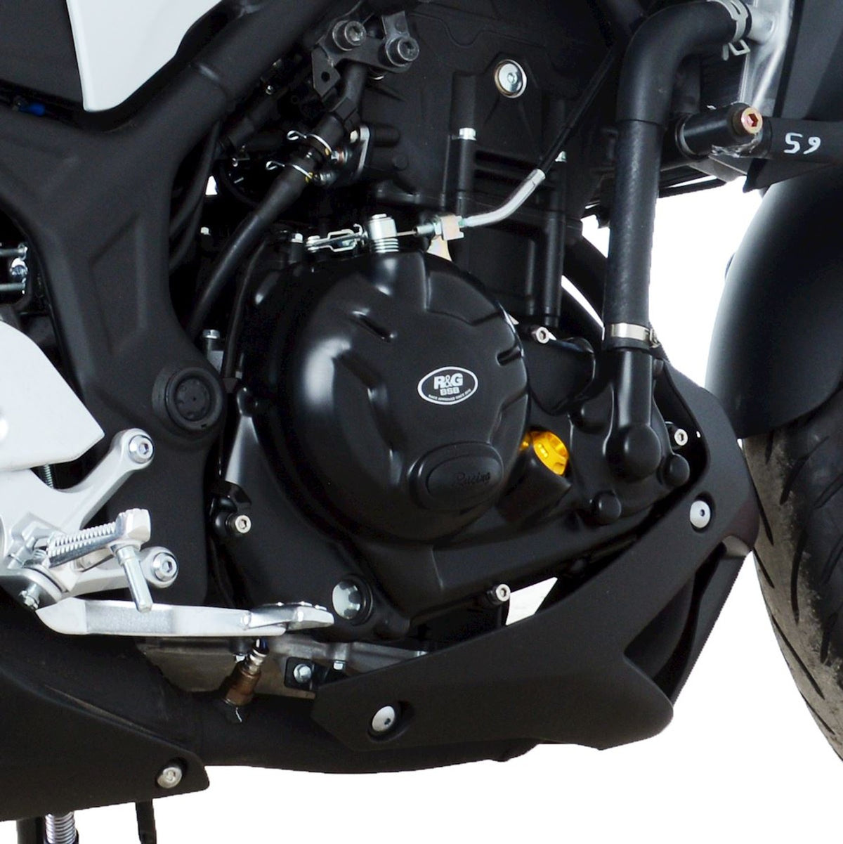 R&G Racing RHS Engine Case Cover (Race Version) for Yamaha YZF-R25 '14-'22, YZF-R3 / MT-25 '15-'22, MT-03 '06-'22