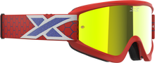 Flat Out Mirror Goggle Rd/Wht/Blu Metallic Gold Mir
