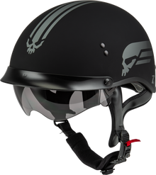 Hh 65 Retribution Helmet W/Peak Matte Black/Silver Xs