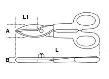 Beta Tools Model 1112 300-Tin Snips Straight Wide Blades
