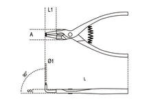 Beta Tools Model 1038 220mm-External Circlip Pliers 90°