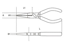 Beta Tools Model 1162 Bm200mm-Extra Long Flat Nose Pliers