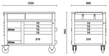 Beta Tools Model C28 R-Supertank Trolley 10 Drawers Red