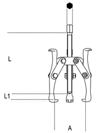 Beta Tools Model 1521 1-Pullers + Three Reversible Legs