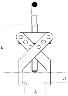 Beta Tools Model 1508 2-Two-Leg Pullers Light Series
