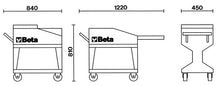 Beta Tools Model C25 Tank Trolley with Shelf