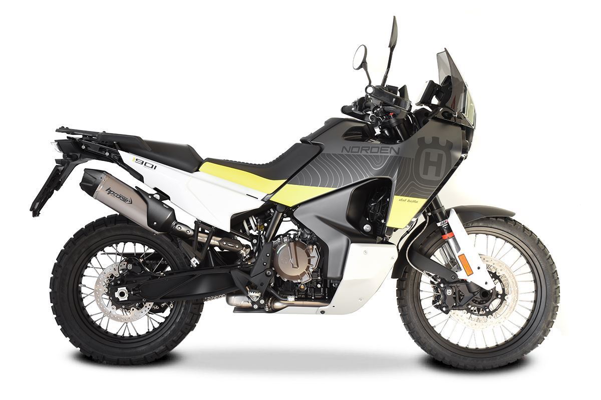HP CORSE SP-1 CARBON SHORT Titanium High Mount Slip-on Exhaust for the Husqvarna Norden 901