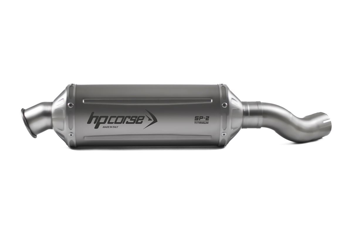 HP CORSE SP-2 SHORT Titanium High Mount Slip-on Exhaust for the Husqvarna Norden 901